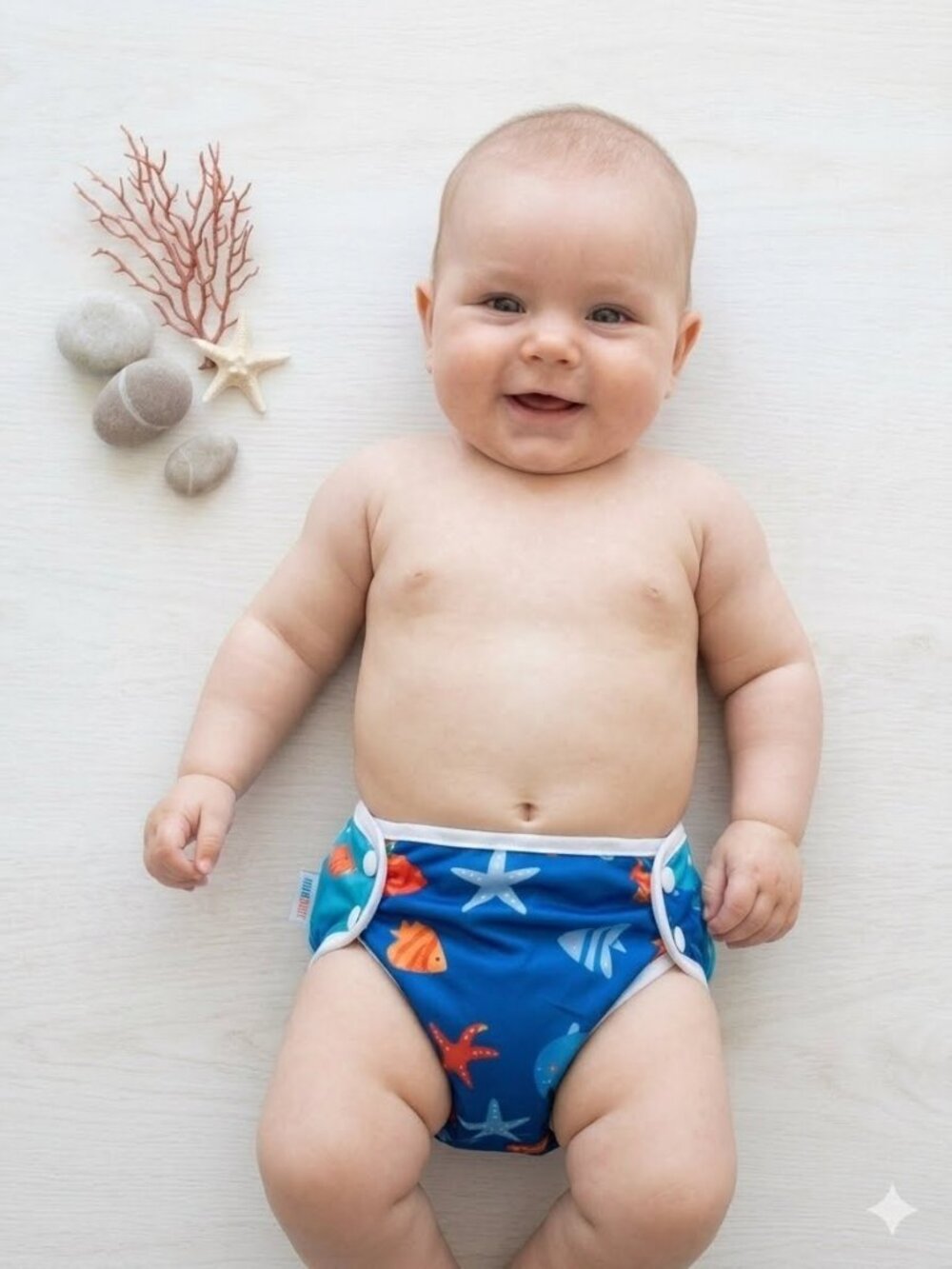ALVABABY Baby Shark Reusable Swim Diaper | Adjustable 9M-3Y
